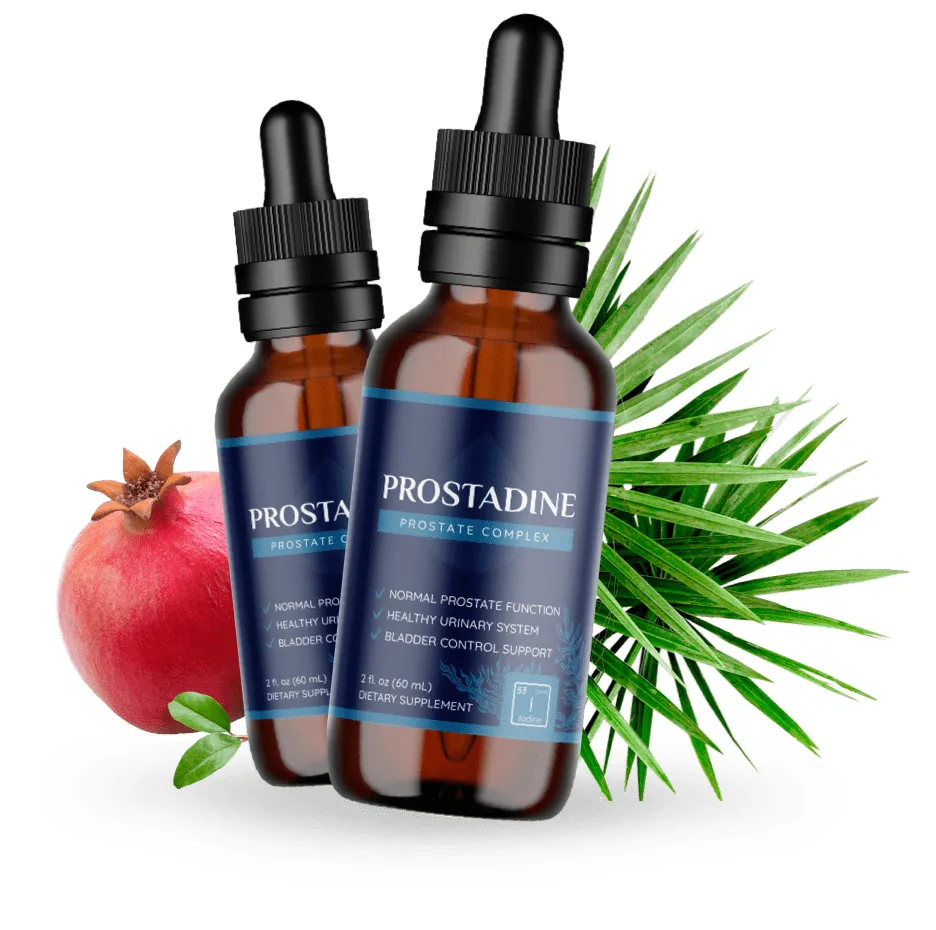 Prostadine supplement Prostadine bottle and dropper close-up
